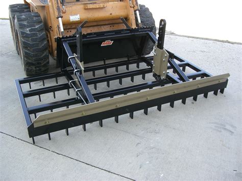 power rake skid steer attachment|landscape attachments for skid steer.